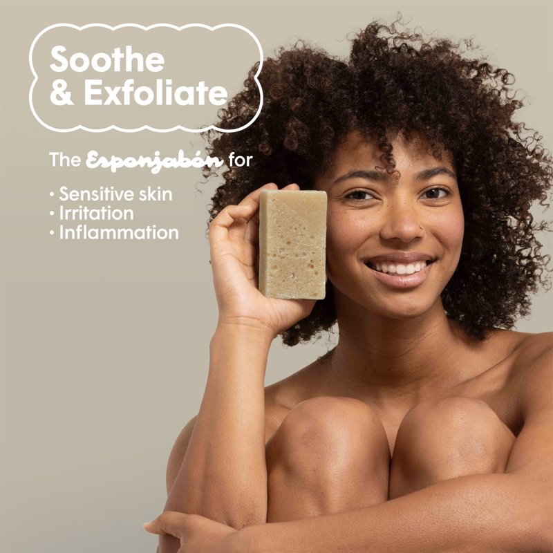 Oatmeal Soap Sponge - 2-in-1 Exfoliating Bath Sponge - 4.2 oz