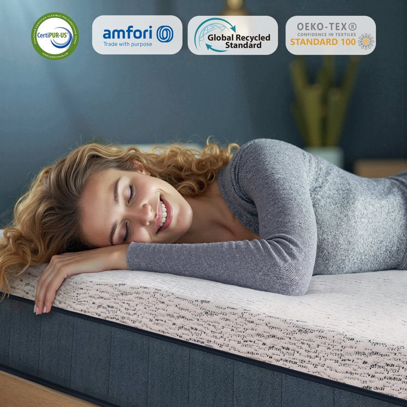King Gel Memory Foam Mattress Topper 4 Inch with Cooling Cover - Plush, Non-Slip