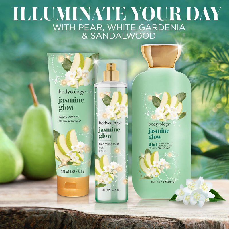 Jasmine Glow Shea Butter Body Cream - Moisturizing Floral Body Lotion, 8 oz