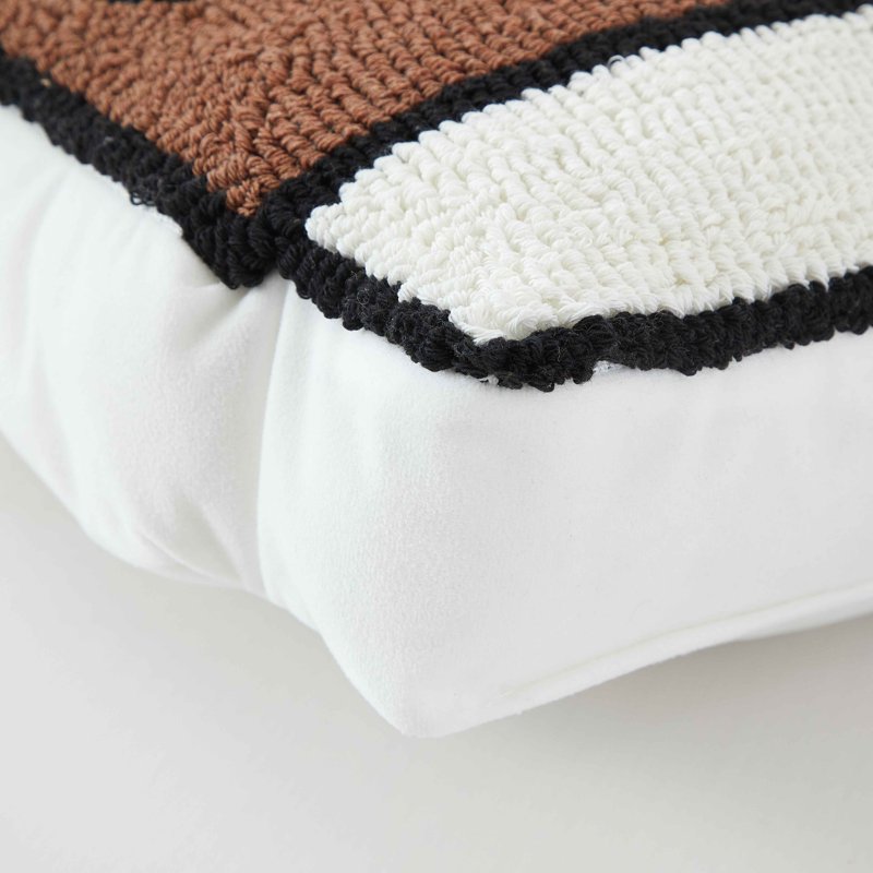 Decorative Coffee Cup Shaped Throw Pillow - Brown & White, 15x13 inches - Variation of THIS listing