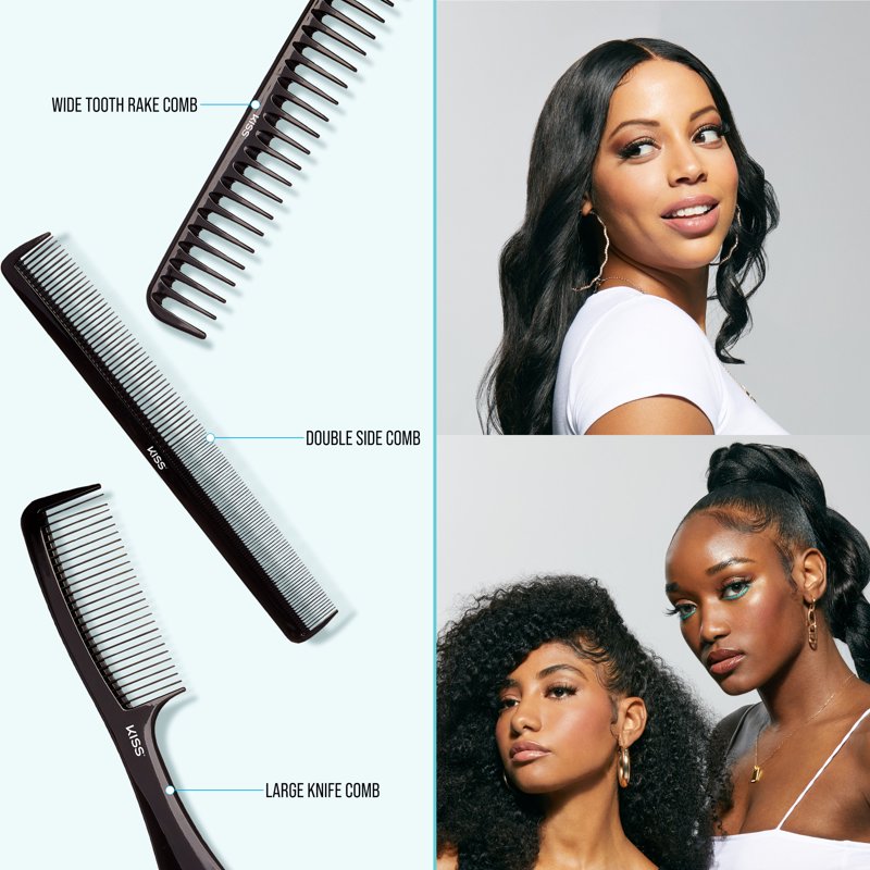 Carbon Fiber Rat Tail Hair Comb - Multipack Options Available