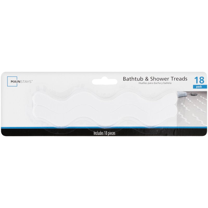 3 Pack Non-Slip Wavy Bath Appliques for Tub & Shower Safety - Mainstays