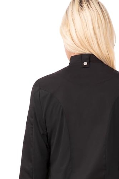 Chef Works Marrakesh V-Series Womens Chef Coat, Black, Large