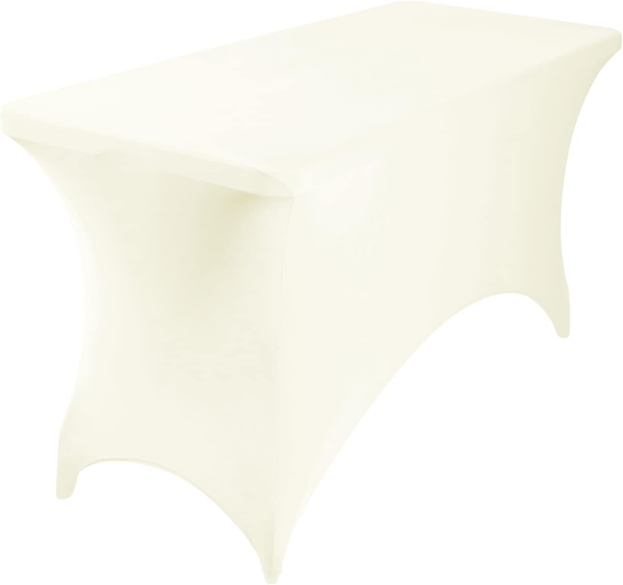 Spandex 4ft Waterproof Table Cover - Ivory | Perfect for Parties, Weddings & Events