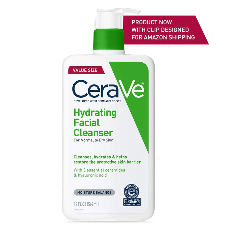 Hydrating Facial Cleanser with Ceramides and Hyaluronic Acid, 19oz