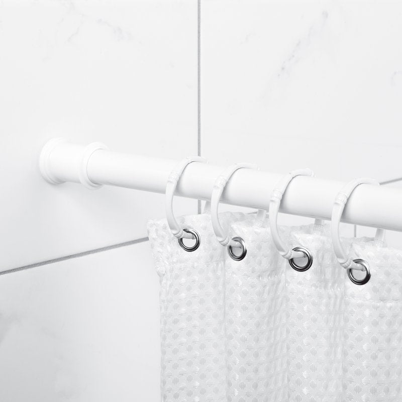 Adjustable Tension Shower Curtain Rod - No-Drill, White, 44-72 Inches Variation of THIS Listing
