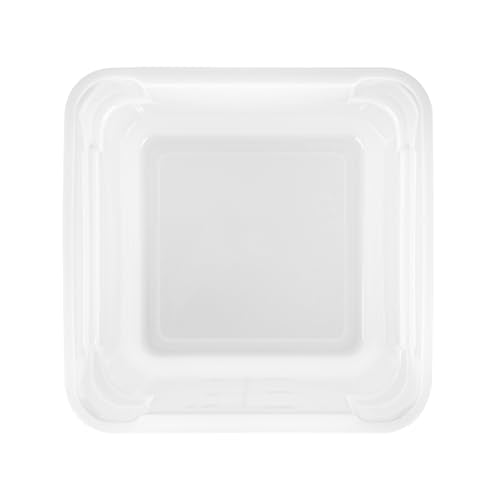 Restaurantware Food Storage Container 10 Pack of 6 qt Plastic Kitchen Storage Bin with Volume Markers Space-Efficient Design Dishwasher-Safe Polypropylene White