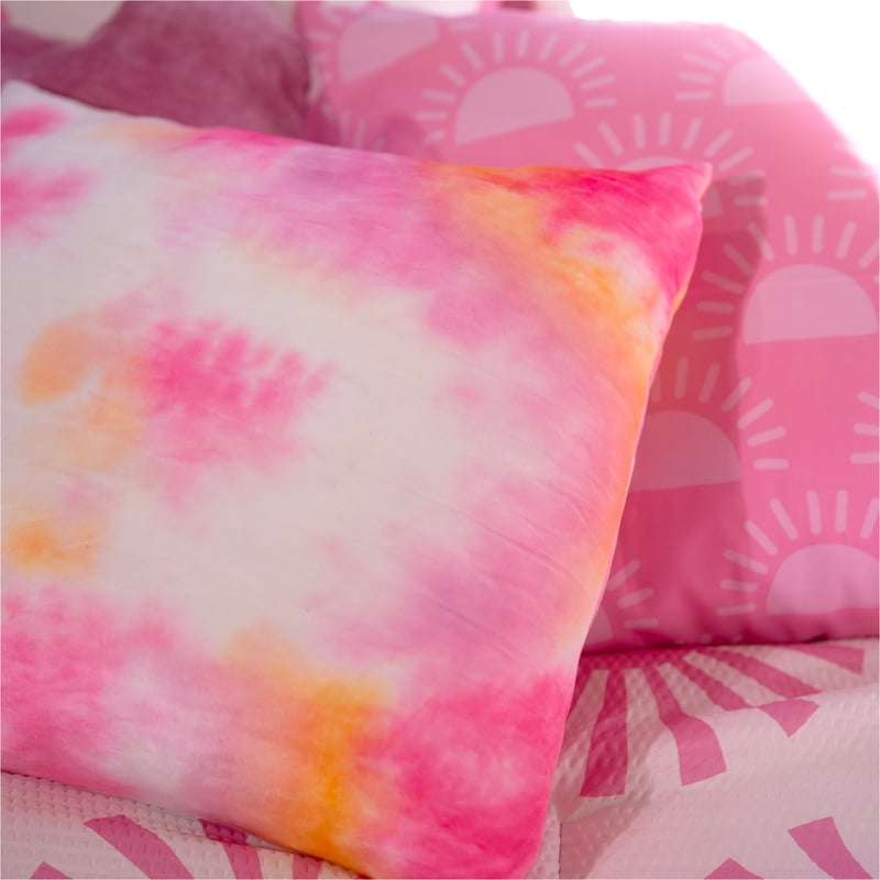 2 Pack 18x18 Tie Dye Squishy Decorative Throw Pillow - Vibrant Boho Style