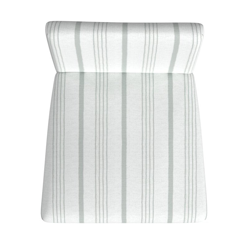 Curved Back Upholstered Counter Stool - Calypso Blue Stripe