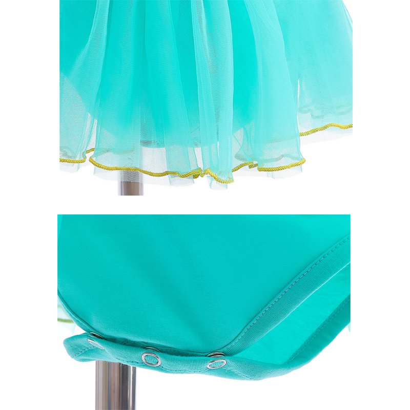 Green Princess Baby Dress Up Romper & Headband Set for 9-12 Months