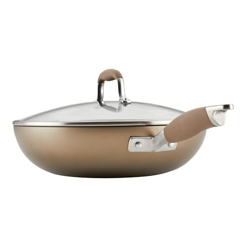 Anolon Advanced Home Hard-Anodized Nonstick Ultimate Pan/Saute Pan, 12-Inch (Bronze)