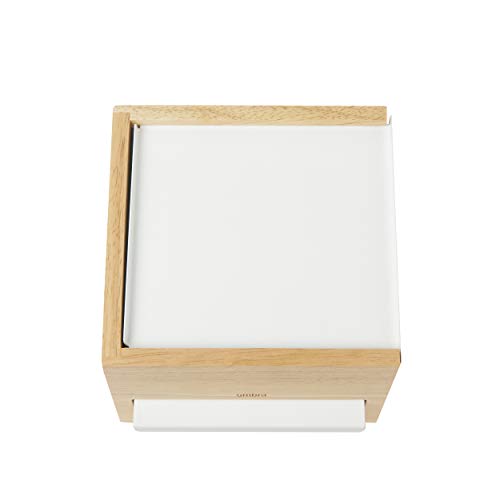 Umbra Mini Stowit Jewelry Box - Modern Keepsake Storage Organizer with Hidden Compartment Drawers for Ring, Bracelet, Watch, Necklace, Earrings, and Accessories (White/Natural)