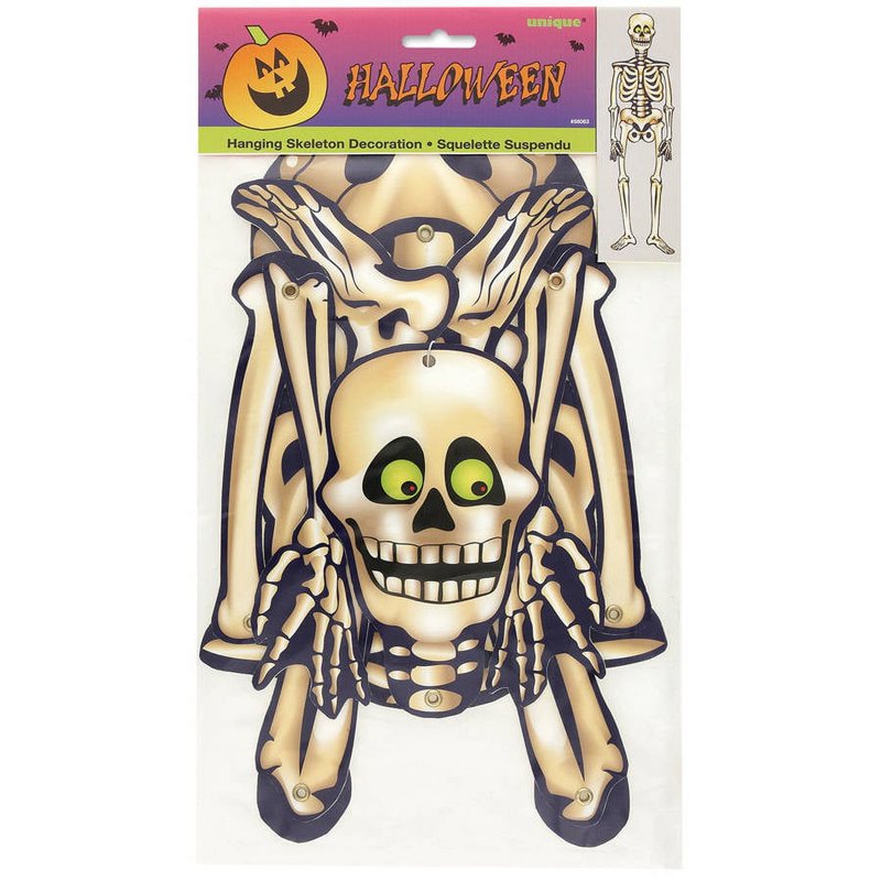Jointed Skeleton Halloween Hanging Decoration - 35 Inches Spooky Skeleton