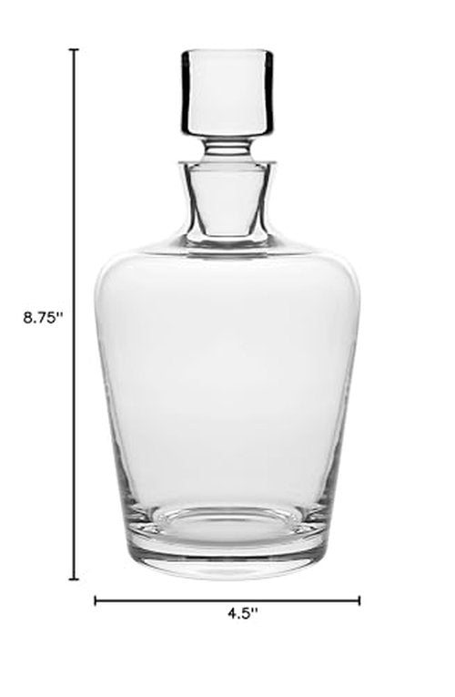 Barski - European Quality - Glass - Whiskey - Liquor - Decanter - Classic Clear - 40 oz. - 8.75" Height - Made in Europe
