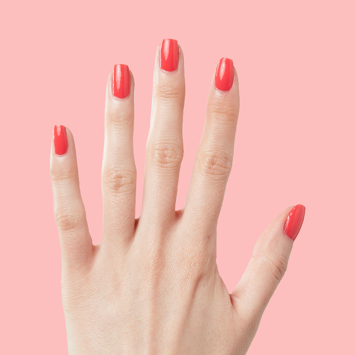 Long-Lasting Watermelon Red Nail Polish - 15-Free Vegan Formula