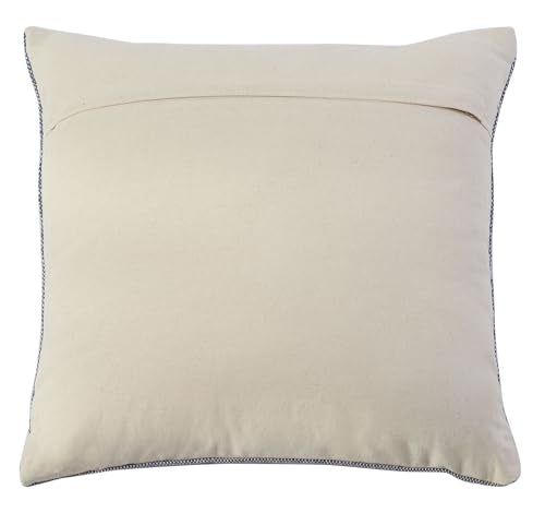 SAFAVIEH Home Collection Petrea 18-inch Boho Blue Decorative Accent Pillow PLS9700A-1818, 1'6" x 1'6" Square