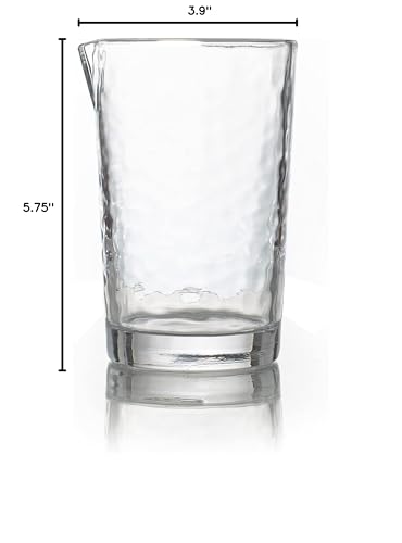 The Flagship Cocktail Mixing Glass | Professional Bar Tools & Barware for Bartending & Mixology | Bartender Mixing Pitcher | Cocktail Beaker for Drink Mixing