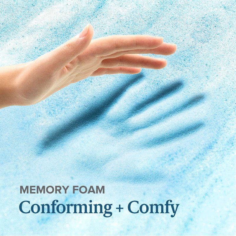 Full 2-Inch Swirl Gel Cooling Memory Foam Mattress Topper