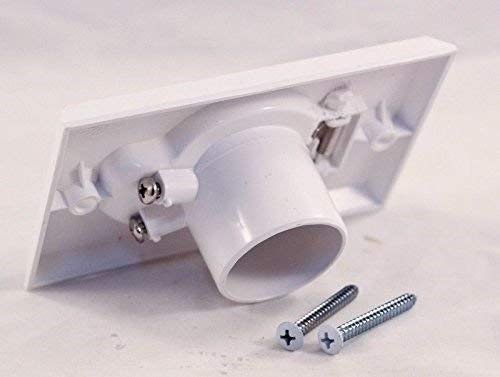 Pokin (2) Central Vacuum White Inlet Valves for Beam Central Vac - White Round Door