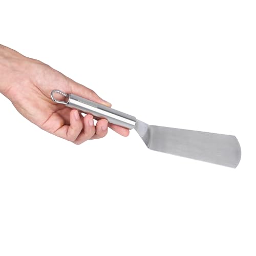 Restaurantware 11" Stainless Steel Turner - 6 Pack - German Standard Kitchen Spatula with Ergonomic Handle, Heat-Resistant - Heavy-Duty Steel Spatula for Flipping Burgers, Eggs, Meat