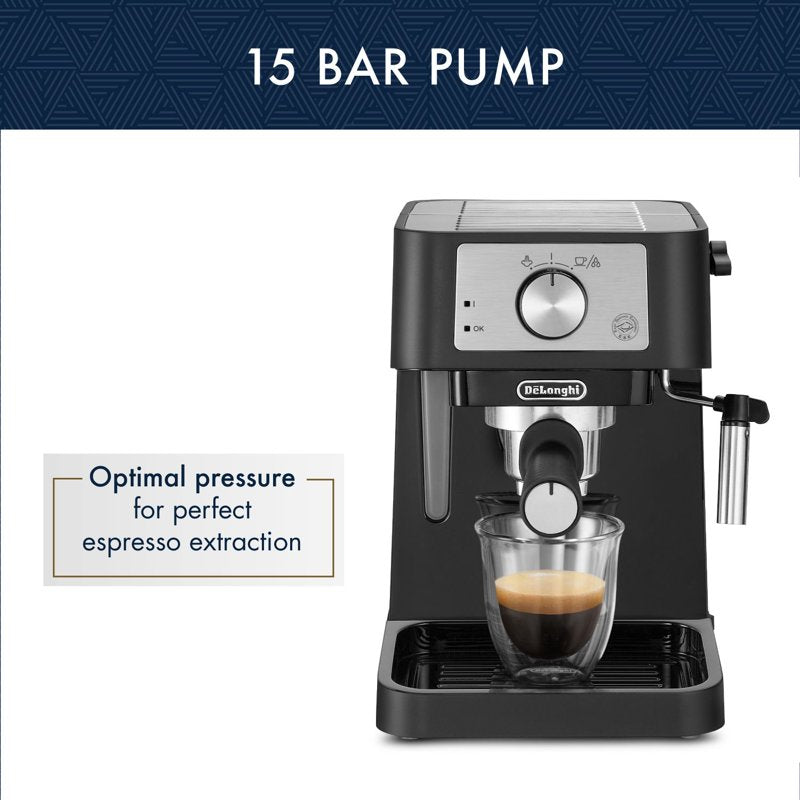 Stilosa 15-Bar Espresso Machine with Manual Milk Frother
