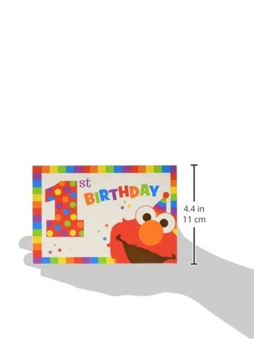 Sesame Street "Elmo Turns One" Postcard Invitation. 8ct, Multicolor, 4 1/4" x 6 1/4" (491835)