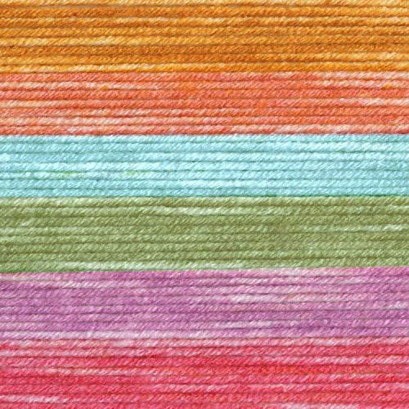 Lion Brand Mandala Ombre Tranquil Yarn - Medium Acrylic Multi-Color Cake, Single Variation