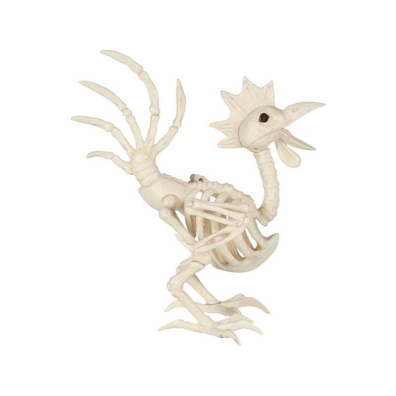 Halloween Rooster Skeleton Tabletop Decoration - 12.5 Inch Eerie Centerpiece