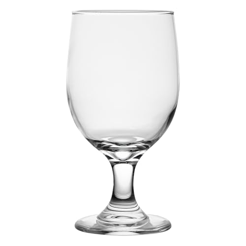 Restaurantware-Vetri 11.5 Ounce Drinking Glasses, 24 Stemmed Water Glasses - No-Lead, Dishwashable, Clear Glass Goblets, For Bars, Diners, Restaurants, Serve Juice, Iced Tea, Cocktail, Or Wine