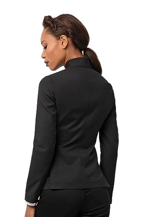 Chef Works Women's Apex Banquet Coat, Black Black, Small