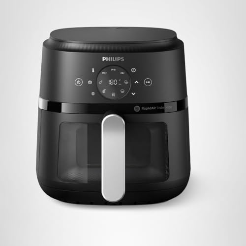 Philips 2000 Series Airfryer - RapidAir Technology, 13-in-1 Ways to Cook, 4.4QT Capacity, Healthier Meals Up to 90% Less Fat, Easy to Clean, Dishwasher Safe, Touchscreen Control, HomeID App (NA221/00)