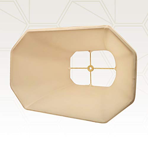 Royal Designs, Inc. BS-710-12AGL Rectangle Cut Corner Basic Lamp Shade, (5x6.5) x (8x12) x 10, Antique Gold
