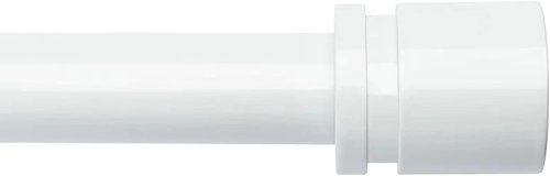 Byondeth Curtain Rods - Adjustable 16 to 170 Inches | 1 Inch Diameter with Aluminum End Caps, White