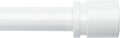 Byondeth Curtain Rods - Adjustable 16 to 170 Inches | 1 Inch Diameter with Aluminum End Caps, White