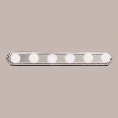 Kichler 36" Round Bath Bar Vanity Light in Brushed Nickel, 6-Light Traditional Bathroom Light, (36" L x 4.75" H), 5018NI
