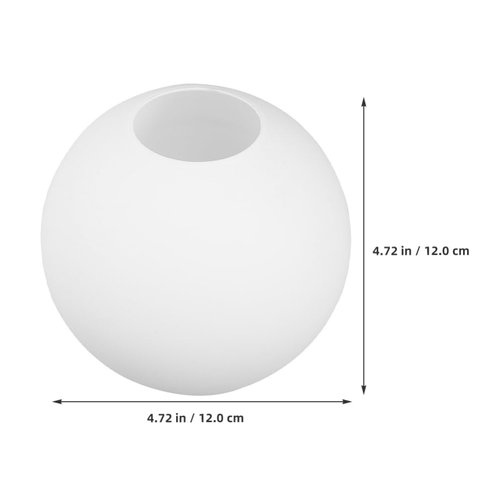 UKCOCO Frosted Globe Glass Replacement, White Lamp Shade Round Ball Chandelier Ceiling Lamp Cover for Pendant Wall Ceiling