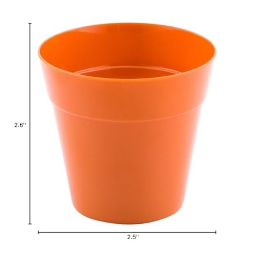 Restaurantware 4 Ounce Dessert Cups 100 Flower Pot Ice Cream Cups - Sturdy Disposable Terracotta Plastic Appetizer Cups For Layered Desserts Use At Garden Theme Parties Birthdays Or Weddings
