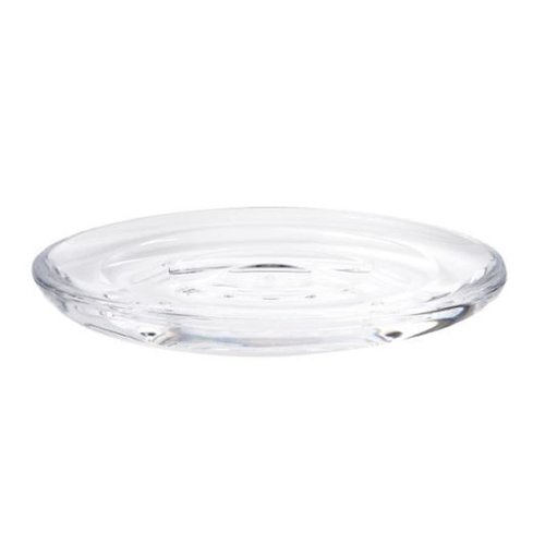 Umbra Droplet Acrylic Soap Dish Container For Bathroom - Acrylic Soap Bar Holder For Bath Sink - Nicely Fits Into Amenity Tray and Holds the Soap Bar Preventing It From Dirt and Ensures Zero Waste