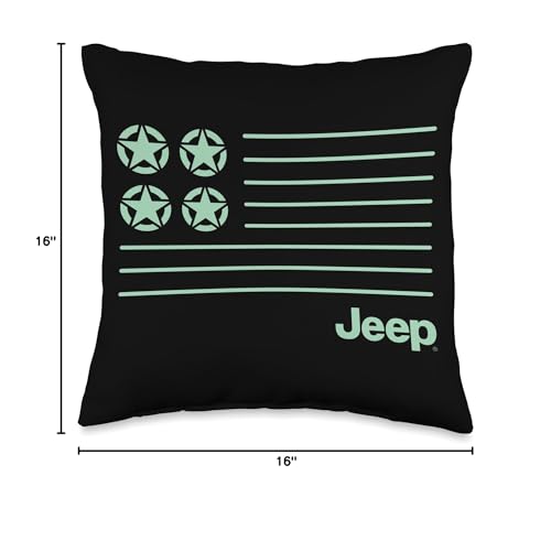 Jeep Modern Flag Throw Pillow