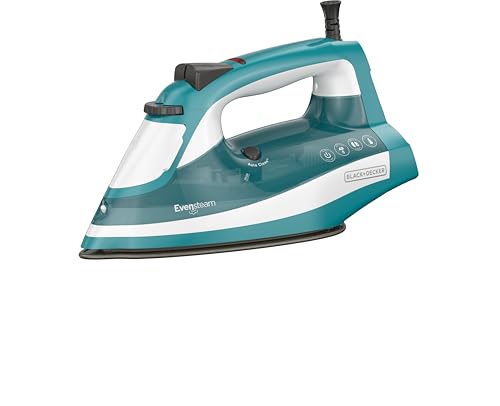 BLACK+DECKER IR16X One-Step Garment Steam Iron with Stainless Nonstick Soleplate, One Size, Turquoise