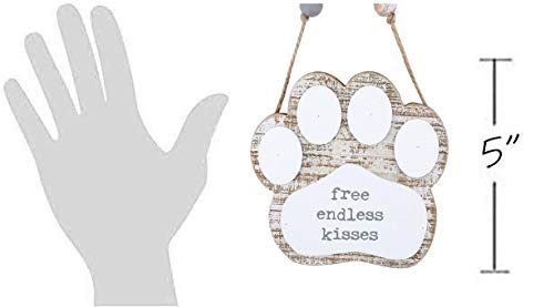 'Free Endless Kisses' Pawprint Sign