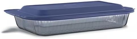 Pyrex Colors Tinted Glass Baking Dish - 9x13 Oblong Bakeware with BPA-Free Lid | Casserole & Lasagna Safe