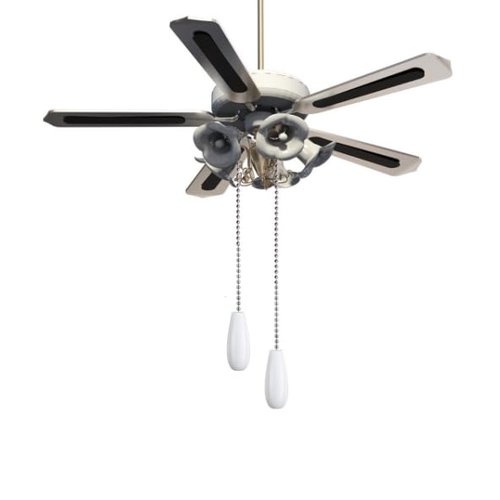 Ceiling Fan Pull Chain Extender, Wooden Decorative Pendant Extension Chains, 12 Inches Lighting & Fan Beaded Ball Fan Cord Extender Ornament with Connector (Wooden White 3Pcs)