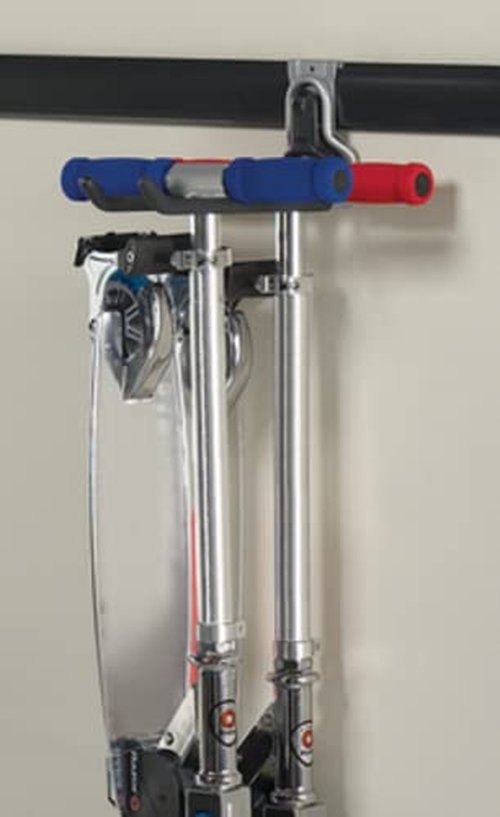 Rubbermaid FastTrack Rail Garage Organization Multi-Purpose Hook 50 lbs Capacity Satin Nickel Wall Mounted Storage System Direct Mount into FastTrack Garage Rail for Home/Garage Organization