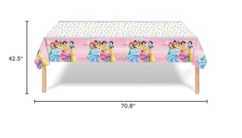RBJHDRHD 2Pcs Princess Party Tablecloth Princess Birthday Party Supplies Girl Kids Baby Shower Birthday Party Supplies