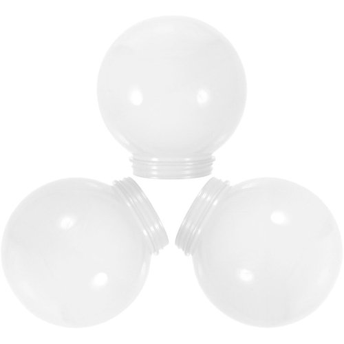 EXCEART Globe Lamp Shade Replacement 6 Inch Round Acrylic Spherical Lampshade for Outdoor Wall Lights and Home Decor