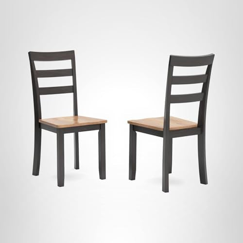 Signature Design by Ashley Gesthaven Solid Wood Frame Dining Chair, Set of 2, Natural/Brown