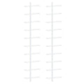 vidaXL 2x Wall-mounted Wine Rack for 10 Bottles Kitchen Bottle Holder Whisky Rack Home Indoor Dining Room Wine Storage Shelf White Metal