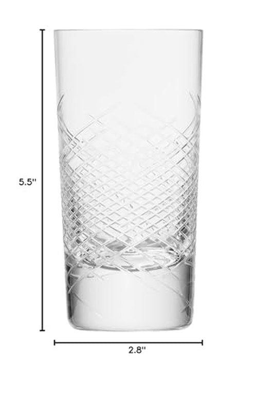 Zwiesel 1872 Charles Schumann Hommage Collection Comete Handmade Glass Small Long Drink Cocktail Glass, 11.8-Ounce, Set of 2
