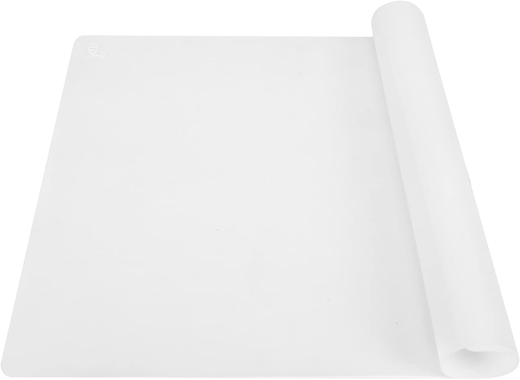 Skiennix Thick Silicone Counter Mat - Heat Resistant Kitchen Table Protector | Large 23.4" x 15.6" Clear